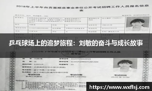 乒乓球场上的追梦旅程:刘敏的奋斗与成长故事